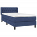 Pat box spring cu saltea, albastru, 90x200 cm, textil - WALTI WALTI