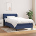 Pat box spring cu saltea, albastru, 90x200 cm, textil - WALTI WALTI