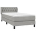 Pat box spring cu saltea, gri deschis, 100x200 cm, textil - WALTI WALTI
