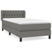 Pat box spring cu saltea, gri închis, 100x200 cm, textil - WALTI WALTI