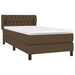 Pat box spring cu saltea, maro închis, 100x200 cm, textil - WALTI WALTI