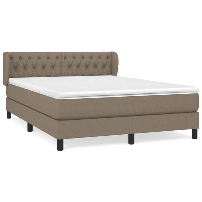 Pat continental cu saltea gri taupe 140x200 cm material textil - WALTI WALTI
