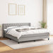 Pat continental cu saltea, gri deschis, 160x200 cm, textil - WALTI WALTI