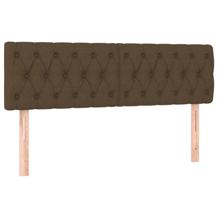 Pat box spring cu saltea, maro închis, 160x200 cm, textil WALTI