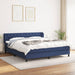 Pat continental cu saltea, albastru, 160x200cm, material textil - WALTI WALTI