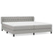 Pat box spring cu saltea, gri deschis, 200x200 cm, textil - WALTI WALTI