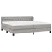 Pat box spring cu saltea, gri deschis, 200x200 cm, textil - WALTI WALTI