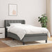 Pat box spring cu saltea, gri închis, 80x200 cm, textil - WALTI WALTI