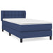 Pat box spring cu saltea, albastru, 90x190 cm, textil - WALTI WALTI
