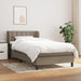 Pat box spring cu saltea, gri taupe, 90x200 cm, textil - WALTI WALTI