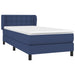 Pat box spring cu saltea, albastru, 90x200 cm, textil - WALTI WALTI