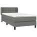 Pat box spring cu saltea, gri închis, 100x200 cm, textil - WALTI WALTI