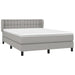 Pat box spring cu saltea, gri deschis, 140x190 cm, textil - WALTI WALTI