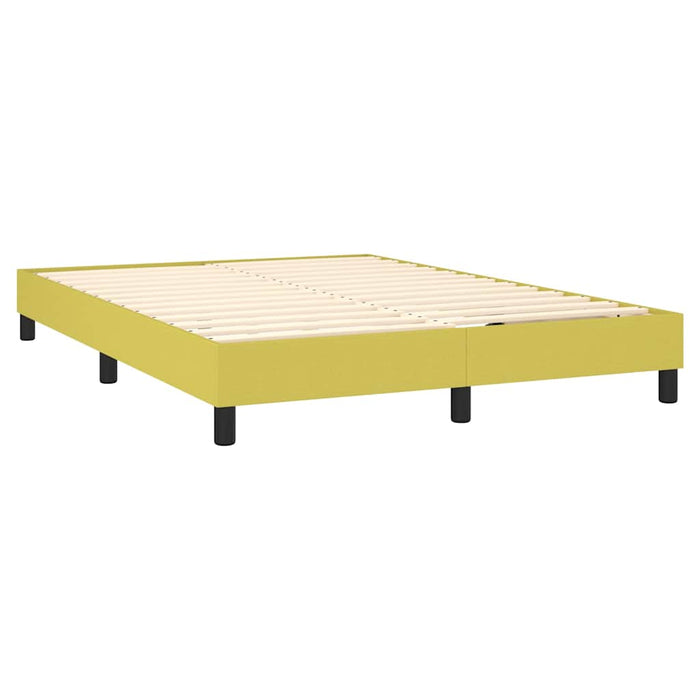 Pat box spring cu saltea, verde, 140x200 cm, textil WALTI