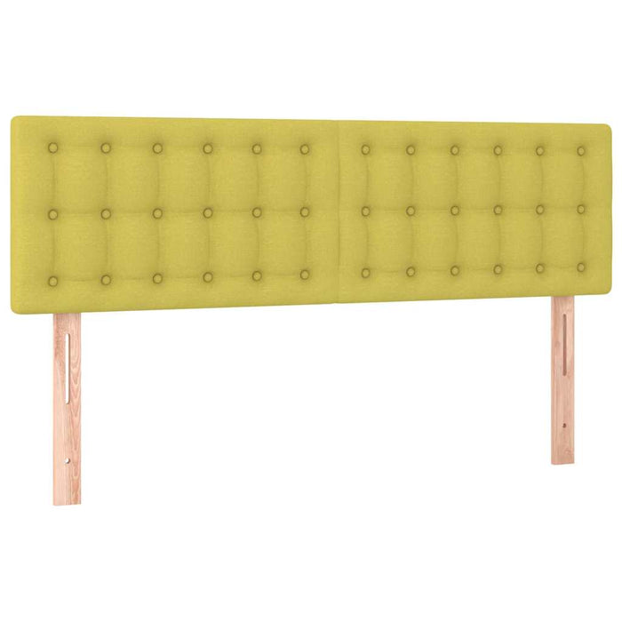 Pat box spring cu saltea, verde, 140x200 cm, textil WALTI