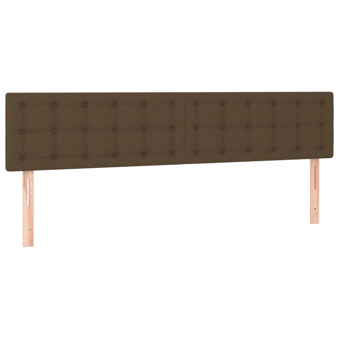 Pat box spring cu saltea, maro închis, 160x200 cm, textil WALTI