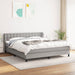 Pat continental, gri deschis, 180x200 cm, material textil - WALTI WALTI