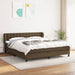 Pat continental cu saltea maro închis 180x200cm material textil - WALTI WALTI