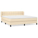 Pat continental cu saltea, crem, 180x200 cm, textil - WALTI WALTI