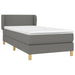 Pat box spring cu saltea, gri închis, 80x200 cm, textil - WALTI WALTI