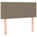 Pat box spring cu saltea, gri taupe, 80x200 cm, textil - WALTI WALTI
