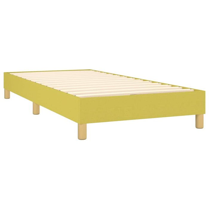 Pat box spring cu saltea, verde, 80x200 cm, textil WALTI