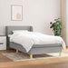 Pat box spring cu saltea, gri deschis, 90x190 cm, textil - WALTI WALTI