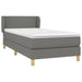Pat box spring cu saltea, gri închis, 90x190 cm, textil - WALTI WALTI