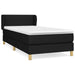 Pat box spring cu saltea, negru, 90x200 cm, textil - WALTI WALTI