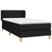 Pat box spring cu saltea, negru, 100x200 cm, textil - WALTI WALTI