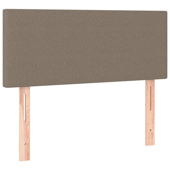 Pat box spring cu saltea, gri taupe, 100x200 cm, textil - WALTI WALTI