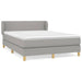 Pat box spring cu saltea, gri deschis, 140x190 cm, textil - WALTI WALTI