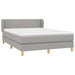 Pat box spring cu saltea, gri deschis, 140x190 cm, textil - WALTI WALTI