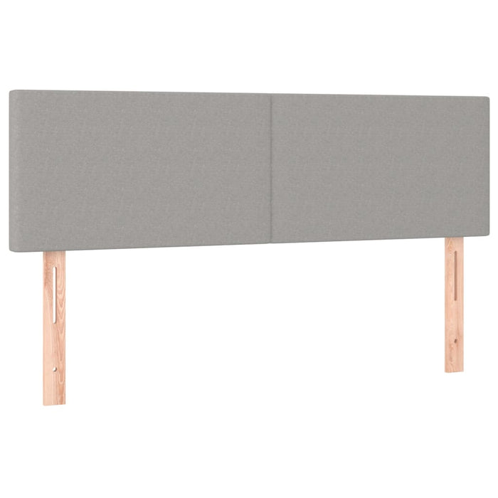 Pat box spring cu saltea, gri deschis, 140x190 cm, textil - WALTI WALTI