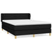 Pat box spring cu saltea, negru, 140x190 cm, textil - WALTI WALTI