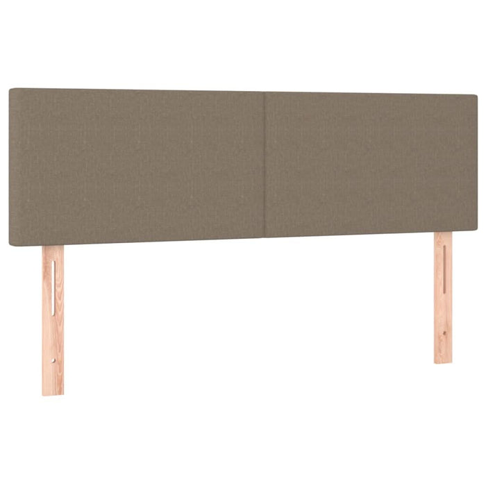 Pat box spring cu saltea, gri taupe, 140x200 cm, textil - WALTI WALTI