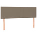 Pat box spring cu saltea, gri taupe, 140x200 cm, textil - WALTI WALTI