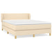 Pat box spring cu saltea, crem, 140x200 cm, textil - WALTI WALTI