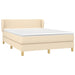 Pat box spring cu saltea, crem, 140x200 cm, textil - WALTI WALTI