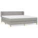Pat continental, gri deschis, 180x200 cm, material textil - WALTI WALTI