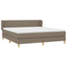 Pat continental cu saltea, gri taupe, 180x200 cm, textil - WALTI WALTI