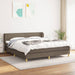 Pat continental cu saltea, gri taupe, 180x200 cm, textil - WALTI WALTI