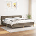 Pat box spring cu saltea, gri taupe, 200x200 cm, textil - WALTI WALTI