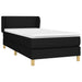 Pat box spring cu saltea, negru, 90x200 cm, textil - WALTI WALTI