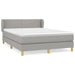 Pat box spring cu saltea, gri deschis, 140x190 cm, textil - WALTI WALTI