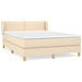 Pat box spring cu saltea, crem, 140x200 cm, textil - WALTI WALTI