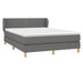 Pat box spring cu saltea, gri închis, 140x200 cm, textil - WALTI WALTI