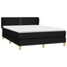 Pat box spring cu saltea, negru, 140x200 cm, textil - WALTI WALTI