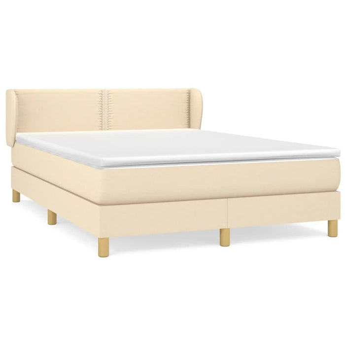 Pat continental cu saltea, crem, 140x200 cm, material textil - WALTI WALTI