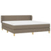 Pat continental cu saltea, gri taupe, 180x200 cm, textil - WALTI WALTI